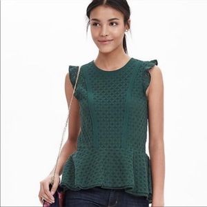 Banana Republic Lace Peplum Top